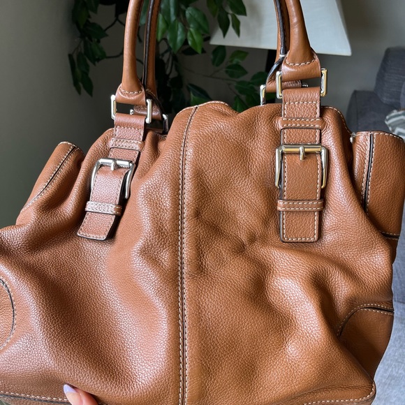Large brown leather Michael Kors bag - Picture 3 of 4